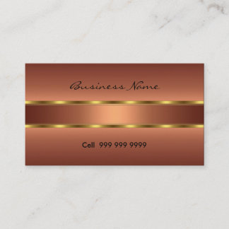 Modern Copper Orange  Elegant Business Card
