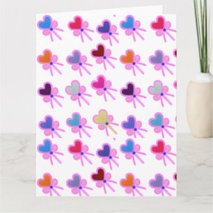 Modern Coquette Radiant Heart Bow Wrapping Paper Card