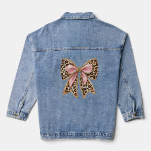 Modern coquettish bow  denim jacket