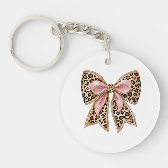 Modern coquettish bow keychain (Front)