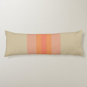 Modern Coral Beige Striped Pattern Body Pillow