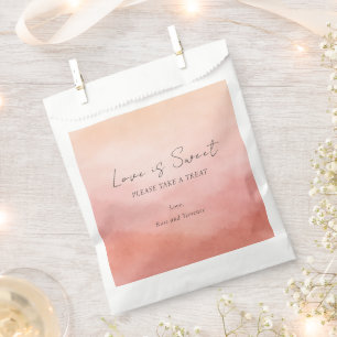 Modern Coral Coastal Chic Elegant Wedding Favour Bag