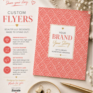 Modern Coral Geometric Event Flyer