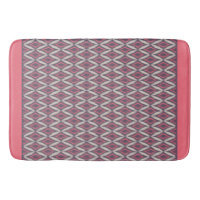 Modern Coral Grey Ikat Pattern Shower Curtain