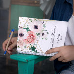 Modern Coral Pink Flowers Days Weeks Custom Planner<br><div class="desc">Modern Coral Pink Flowers Days Weeks Custom Planners is beautiful. Watercolor flowers and accents of gold lines make a great combination. Great for planning your year with victory and showing you are ready to face the world.  You can personalize it.</div>