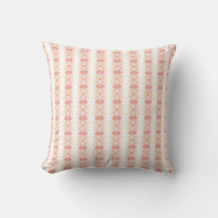 Modern Coral Pink Patterned Pillow