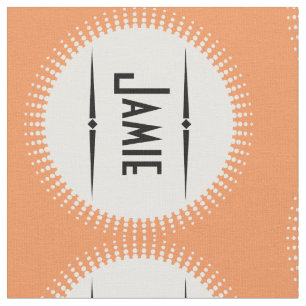 Modern Coral Retro Personalized Fabric