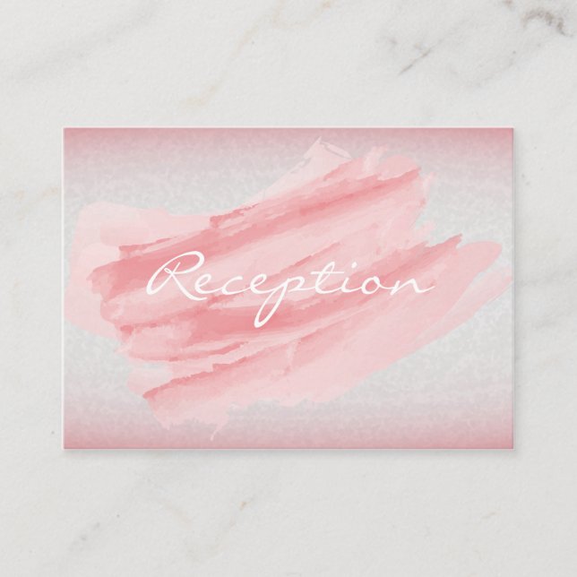 Modern Coral Watercolor Splash Enclosure Card (Front)