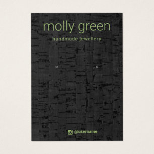 Modern Cork Earring Jewelry Display Card