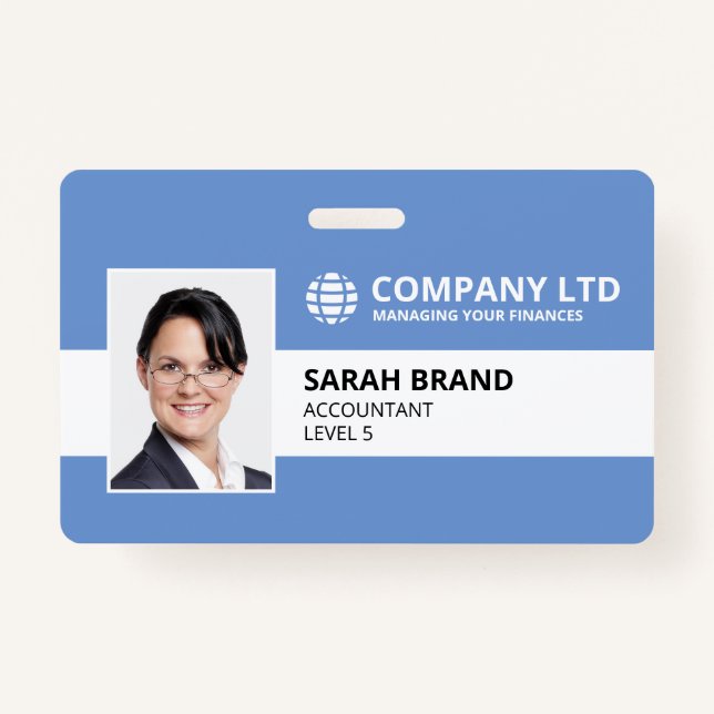 Modern Corporate Business Staff ID Badge (Front)