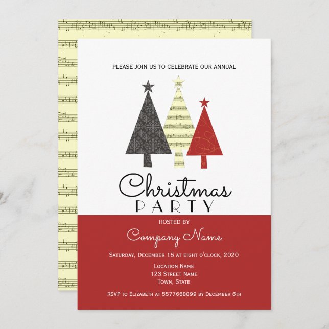 Modern Corporate Christmas Invitation (Front/Back)