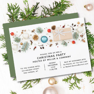 Modern Corporate Christmas Party Minimalist Chic Invitation
