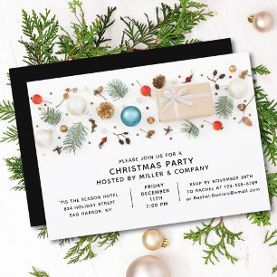 Modern Corporate Christmas Party Minimalist Chic Invitation