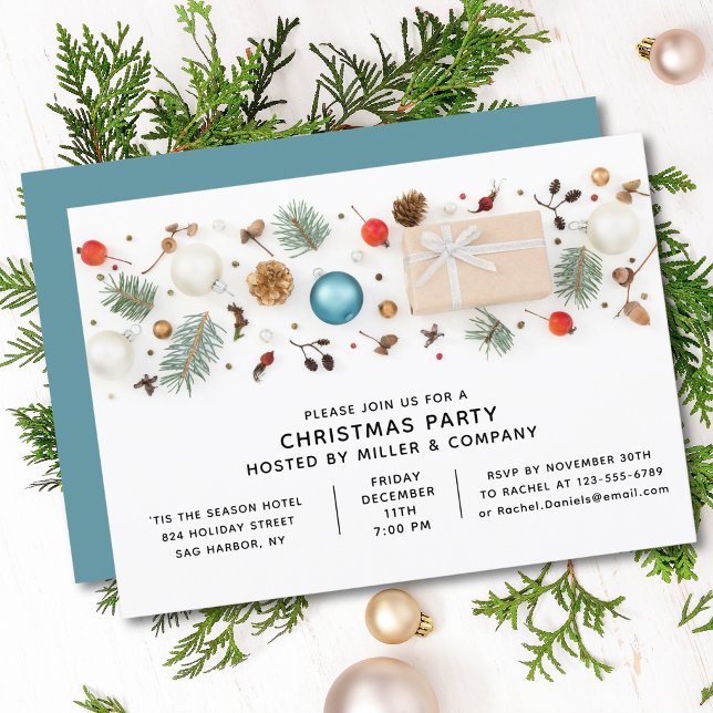 Modern Corporate Christmas Party Minimalist Chic Invitation (Creator Uploaded)