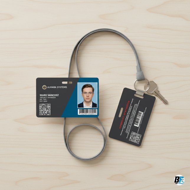 Modern Corporate Employee Photo ID Badge - Custom  (Creator Uploaded)