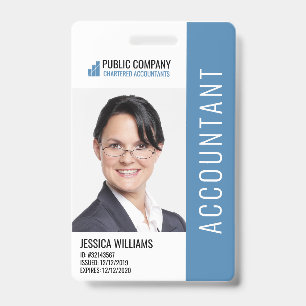 Modern Corporate Logo Photo Employee ID Badge