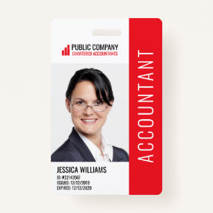Modern Corporate Logo Photo Employee ID Badge