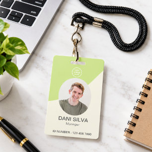 Modern Corporate Security Id Company Logo Photo Badge