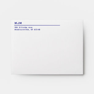 Modern Correspondence Return Address Mailing Envelope