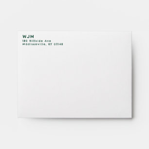 Modern Correspondence Return Address Mailing Envelope