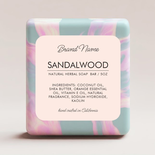Modern cosmetics ingredients soap label (Creator Uploaded)