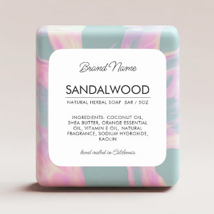 Modern cosmetics ingredients soap label