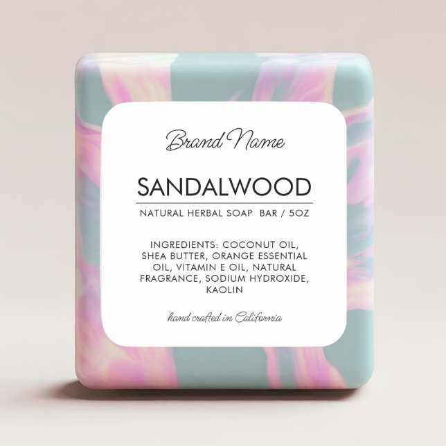 Modern cosmetics ingredients soap label (Creator Uploaded)