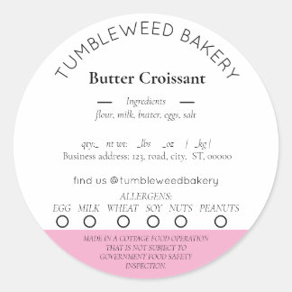 Modern Cottage Food Law Stickers