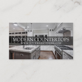 Modern Countertops Construction Business Business Card
