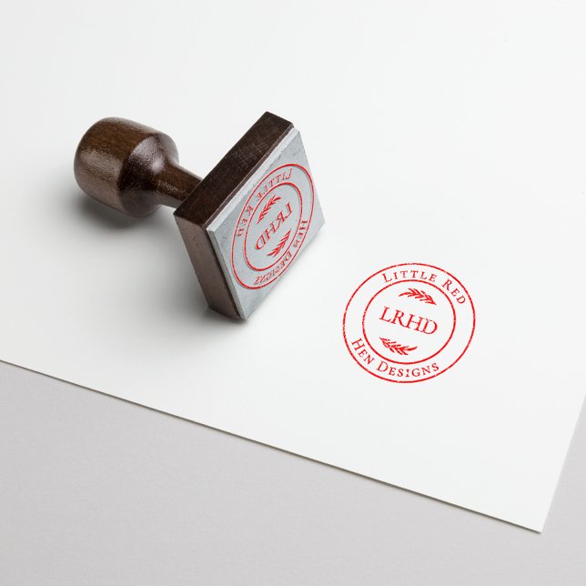 Modern Country Charm Business Logo Rubber Stamp (Creator Uploaded)