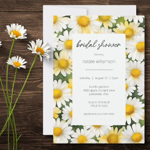Modern Country Daisies Bridal Shower  Invitation