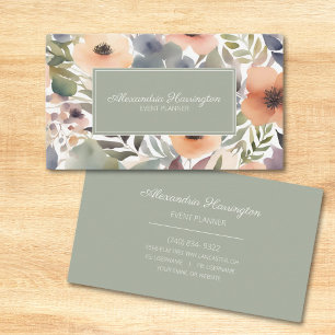 Modern Country Flowers Business Card