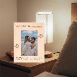 Modern Couple Best couple two soul one heart  Etched Frames<br><div class="desc">Capture the beauty of love with this elegantly crafted wooden photo frame, perfect for celebrating a special couple. Featuring a natural wood finish, this frame is engraved with the couple's names at the top and the word "two soul one hearts" in a charming font beneath the photo. Its timeless design...</div>