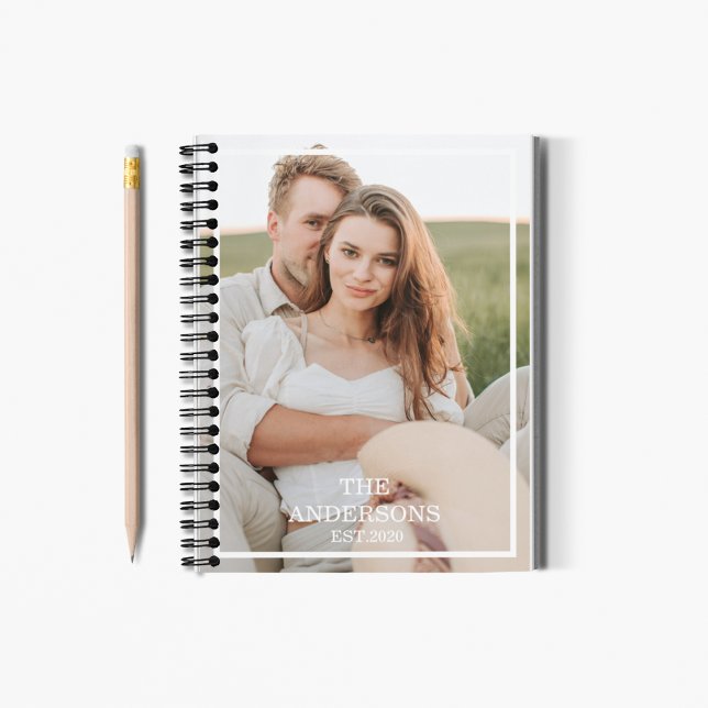 Modern Couple Collage Photo & Minimal Family Gift Notebook (Creator Uploaded)