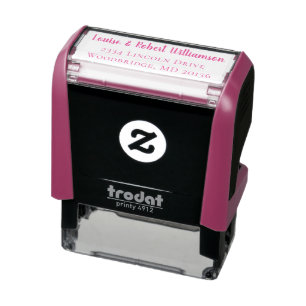 Modern Couple Couples Custom Return Address Self-inking Stamp