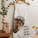 Modern Couple Family Photo & Family Quote Gift Apron<br><div class="desc">Modern Couple Family Photo & Family Quote Gift</div>