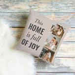 Modern Couple Family Photo & Family Quote Outdoor Pillow<br><div class="desc">Modern Couple Family Photo & Family Quote</div>