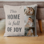 Modern Couple Family Photo & Family Quote Throw Pillow<br><div class="desc">Modern Couple Family Photo & Family Quote</div>