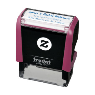 Modern Couple Personalized Couples Return Address Self-inking Stamp