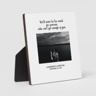 Modern Couple Personalized Love Quote Plaque