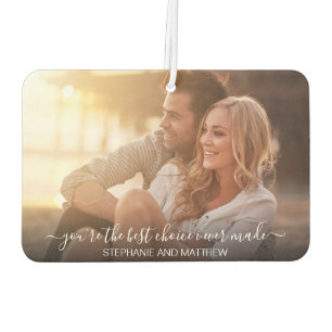 Modern Couple Photo Best Choice Ever Personalized Air Freshener