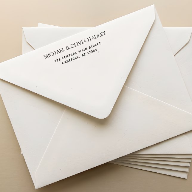Modern Couples Names Return Address Self-inking Stamp (Creator Uploaded)