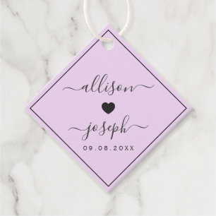 Modern Couple's Names Wedding or Shower Gift Tags