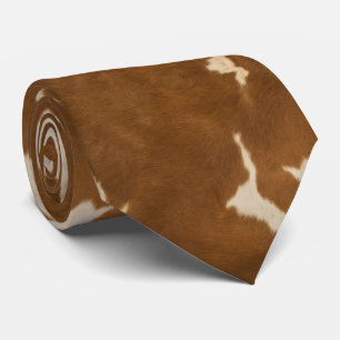 Modern Cow Faux Leather Elegant Collection Tie