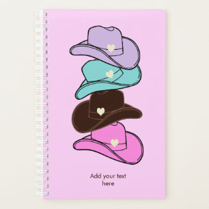 Modern Cowboy Hat Stack Pink Planner