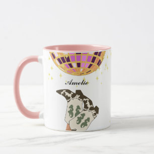 Modern Cowgirl Legs Cowboy Disco Ball Mug
