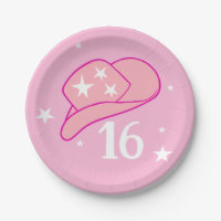 Modern Cowgirl Western Hat Pink Sweet 16 Birthday