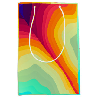 Modern Cracked colorful Stylist  Medium Gift Bag