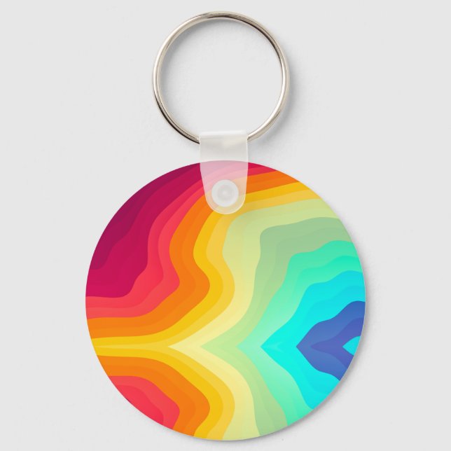 Modern Cracked colourful Stylist  Keychain (Front)