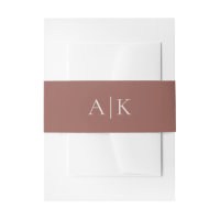 Modern Cream Brown Monogram Earth Tone Wedding